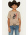 Image #1 - Wrangler Boys' Bucking Bronc Logo Short Sleeve Graphic T-Shirt, Brown, hi-res