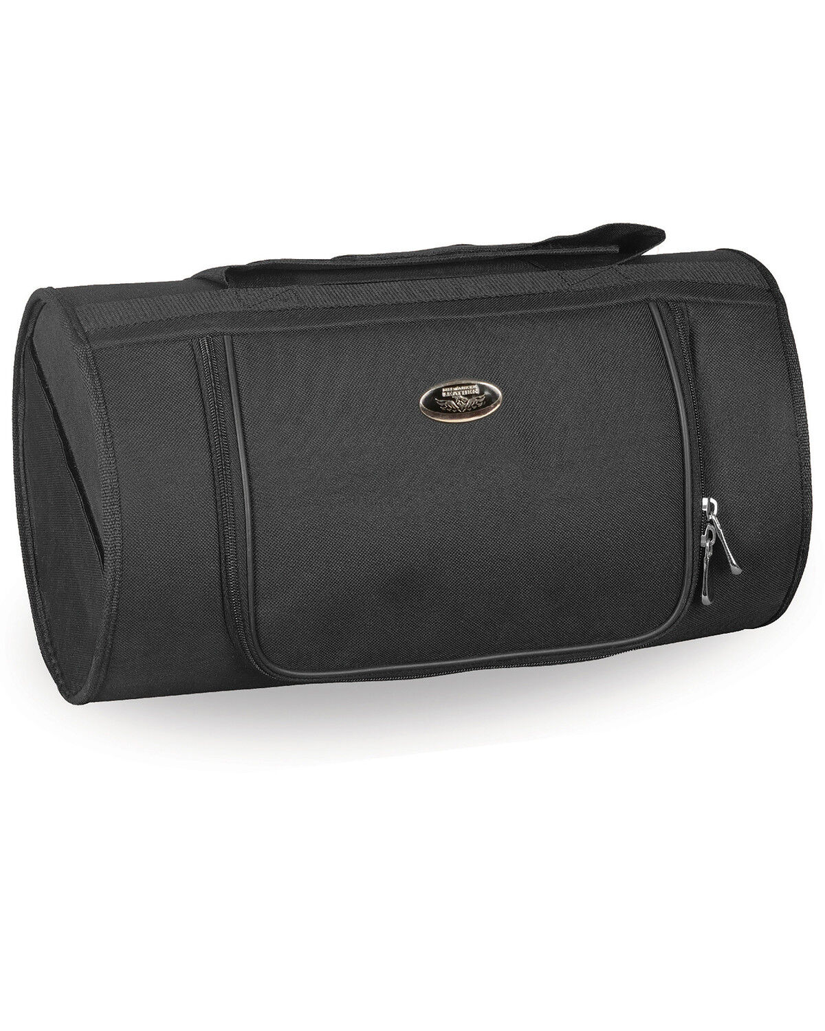 Image #1 - Milwaukee Leather Black Textile Roll Top Bag, Black, hi-res