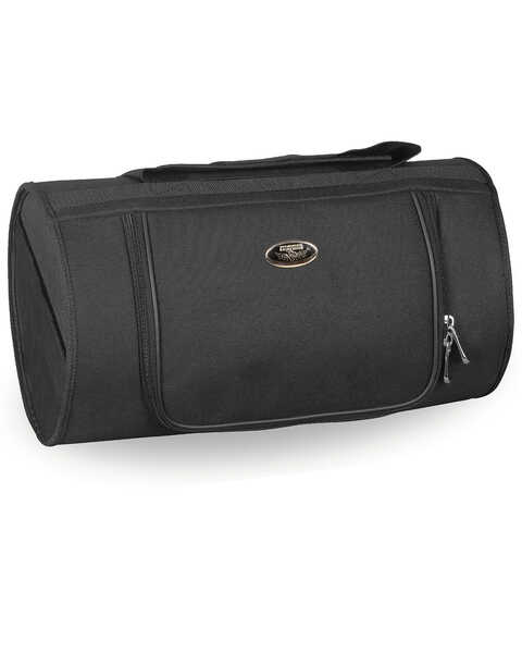 Milwaukee Leather Black Textile Roll Top Bag , Black, hi-res
