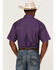 Cinch Men's ARENAFLEX Geo Print Short Sleeve Button Down Western Shirt , Purple, hi-res