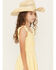 Image #2 - Ash & Violet Girls' Solid Ruffle Sleeve Dress, Yellow, hi-res