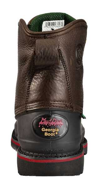 Georgia Boot Men's Mud Dog Waterproof 6" Lace-Up Work Boots - Steel Toe, Brown, hi-res
