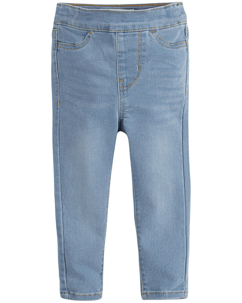 Levi's Infant Girls' Light Wash Pull-On Denim Leggings, Blue, hi-res