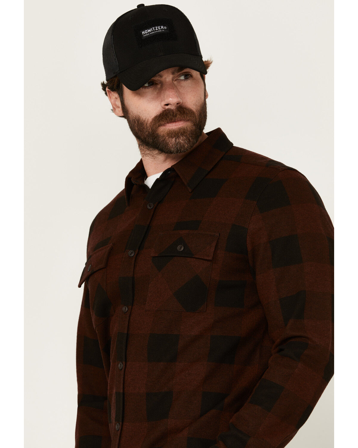 Image #2 - Brothers and Sons Men's Kent Plaid Print Long Sleeve Button-Down Shirt, Wine, hi-res