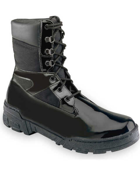 Thorogood Men's Uniform Classics 8" Commando Plus Made In The USA Boots - Soft Toe, Black, hi-res