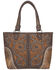 Montana West Women's Floral Embroidered Collection Concealed Carry Tote Handbag, Coffee, hi-res