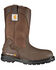 Image #1 - Carhartt 11" Bison Waterproof Mud Wellington Work Boots - Steel Toe, Brown, hi-res
