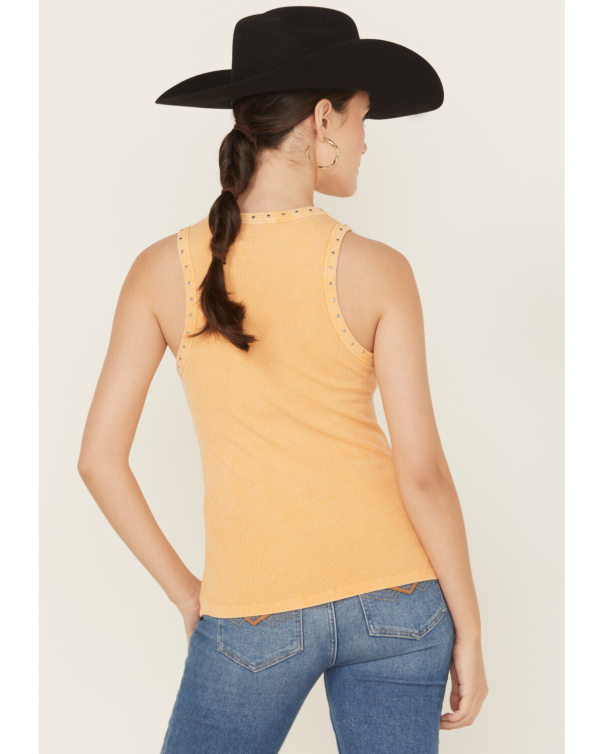 Image #4 - Idyllwind Women's Locals Only Graphic Ribbed Tank, Medium Yellow, hi-res