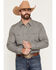 Image #1 - Gibson Trading Co Men's YeeHaw Medallion Print Long Sleeve Snap Western Shirt, Blue, hi-res