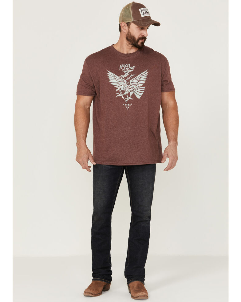 Moonshine Spirit Men's Get High Eagle Graphic T-Shirt , Burgundy, hi-res