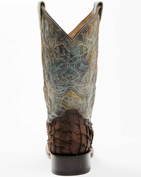 Image #5 - Cody James Men's Exotic Pirarucu Ocean Western Boots - Broad Square Toe , Dark Blue, hi-res