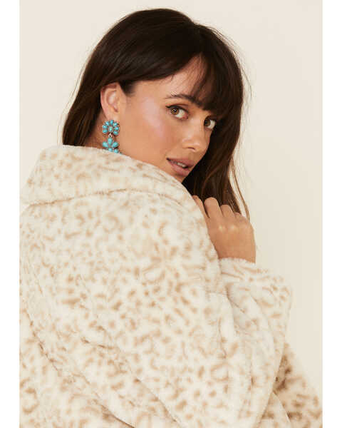 Image #5 - Z Supply Women's Bone Leopard Print Faux Fur Jacket , , hi-res