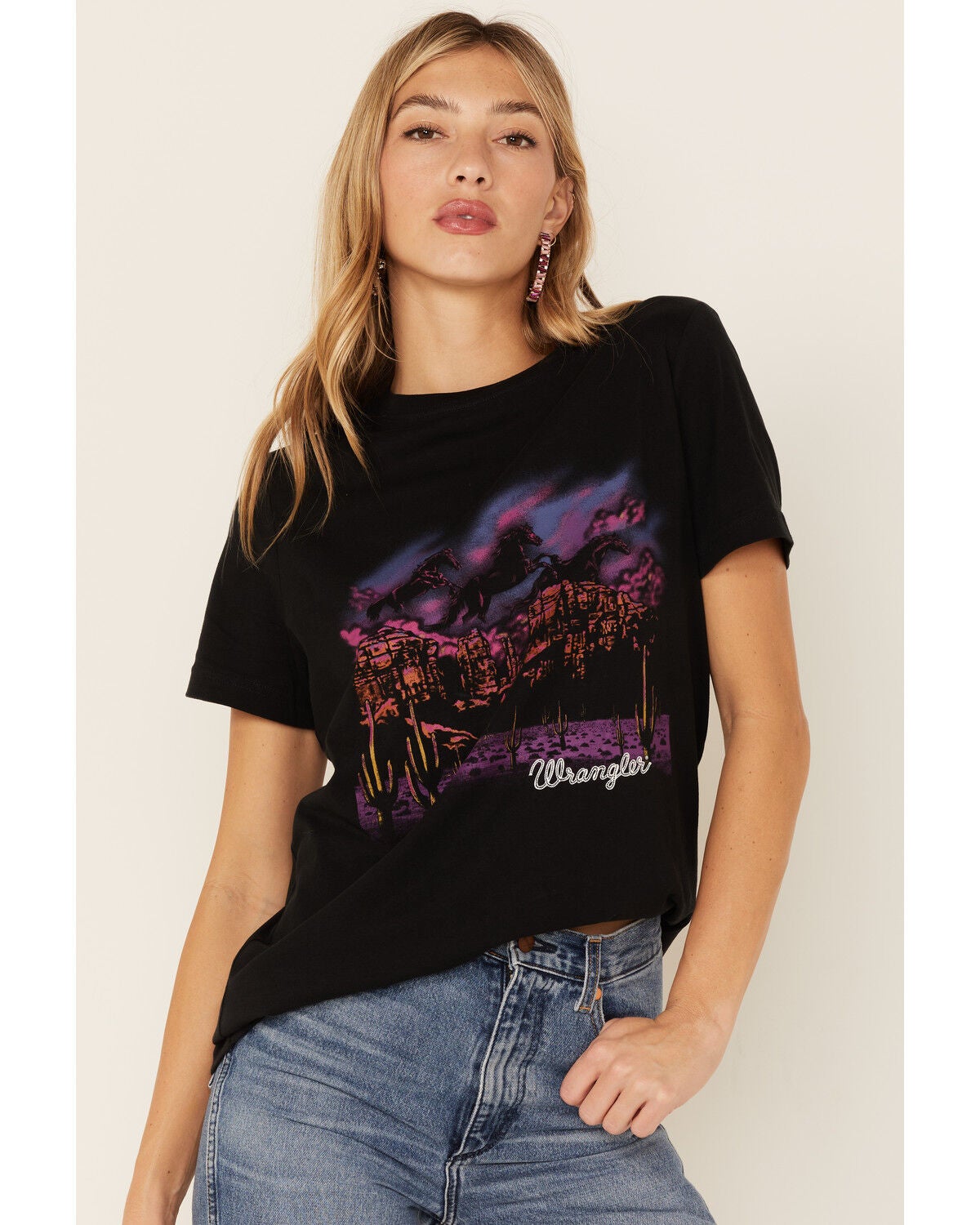 Night Desert Graphic Tee - Black 