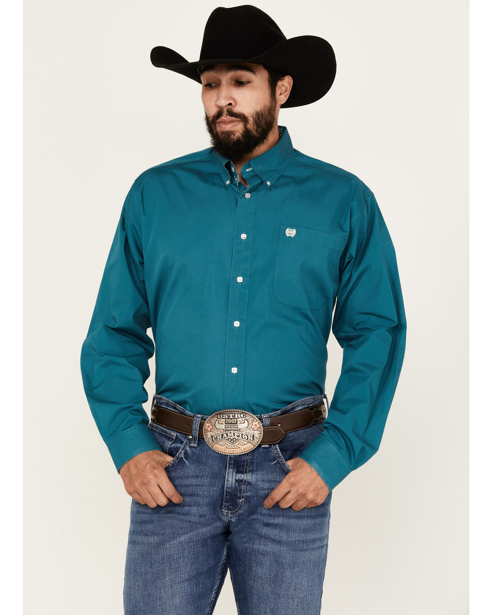 Cinch Men s Solid Long Sleeve Button Down Western Shirt Sheplers