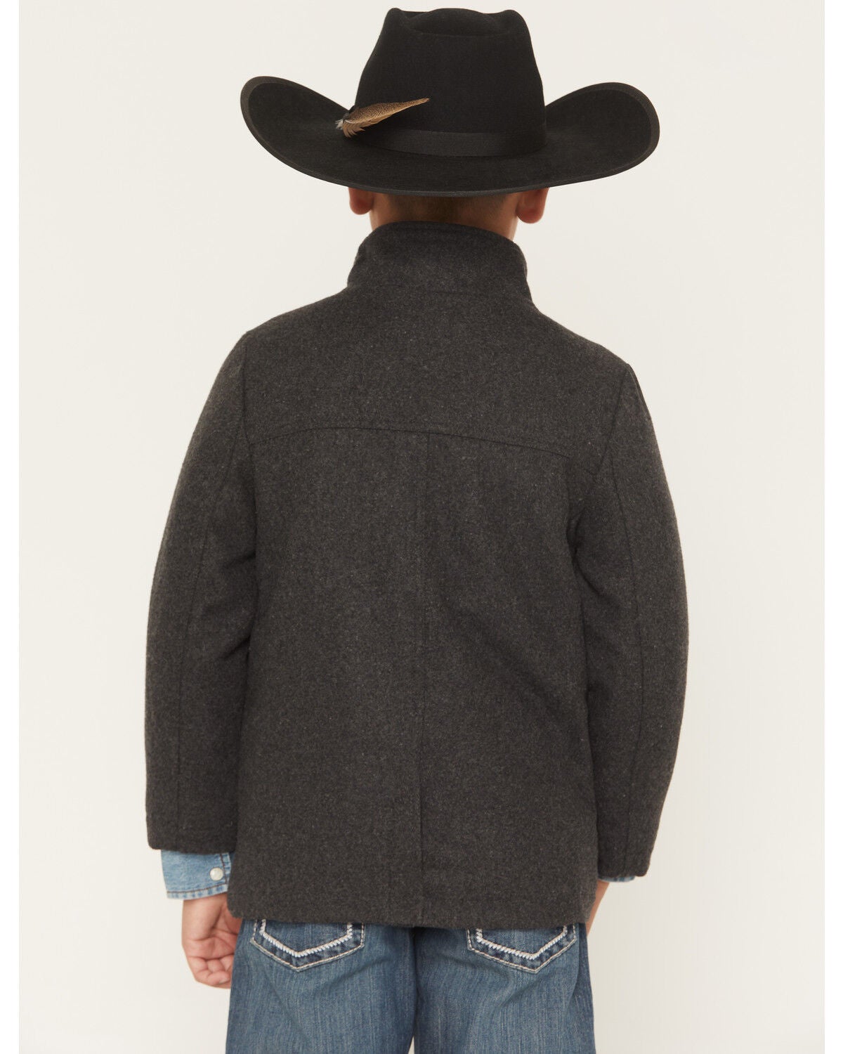 Image #4 - Urban Republic Boys' Military Jacket, Charcoal, hi-res