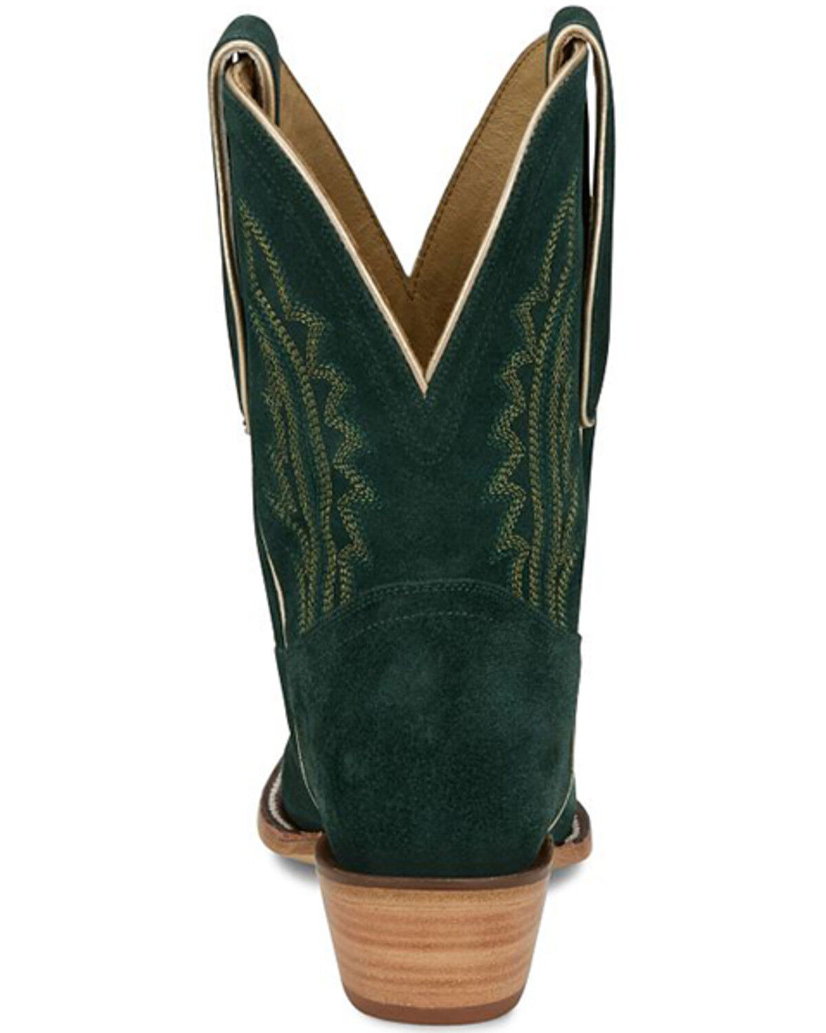 Image #5 - Tony Lama Women's Lea Suede Western Booties - Snip Toe, Green, hi-res