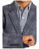 Image #3 - Panhandle Boys' Plaid Print Blazer, Blue, hi-res