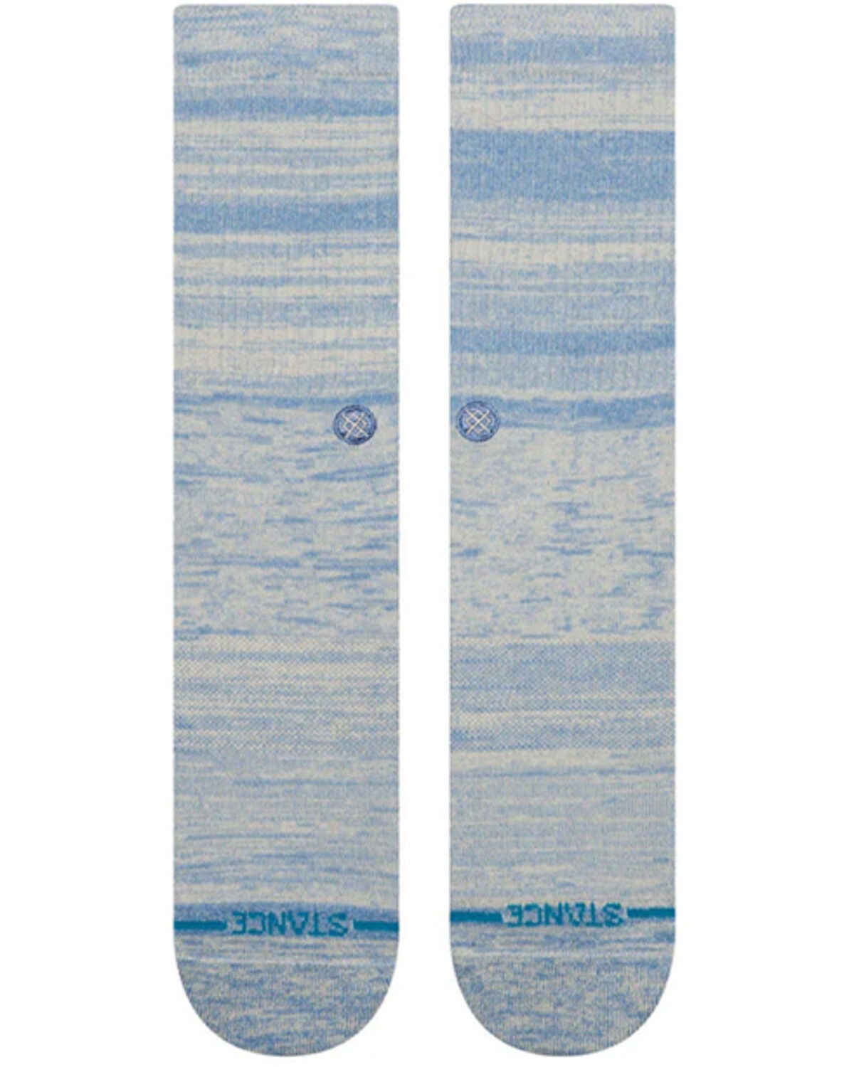 Image #2 - Stance Men's Marled Crew Socks, Steel Blue, hi-res