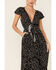 Beyond The Radar Women's Polka Dot Picnic Midi Dress , Black, hi-res