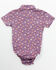 Image #3 - Shyanne Infant Girls' Printed Short Sleeve Onesie, Purple, hi-res