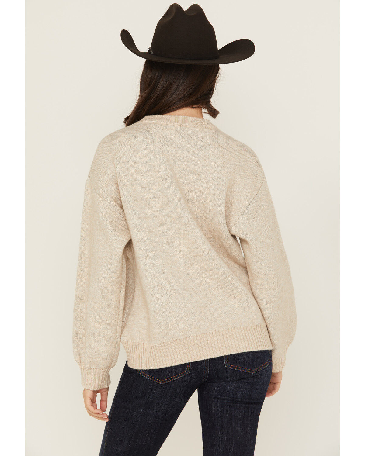 Image #4 - Girl Dangerous Women's Midwest Sweater, Natural, hi-res