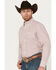 Image #3 - George Strait by Wrangler Men's Plaid Print Long Sleeve Button-Down Western Shirt, Red, hi-res