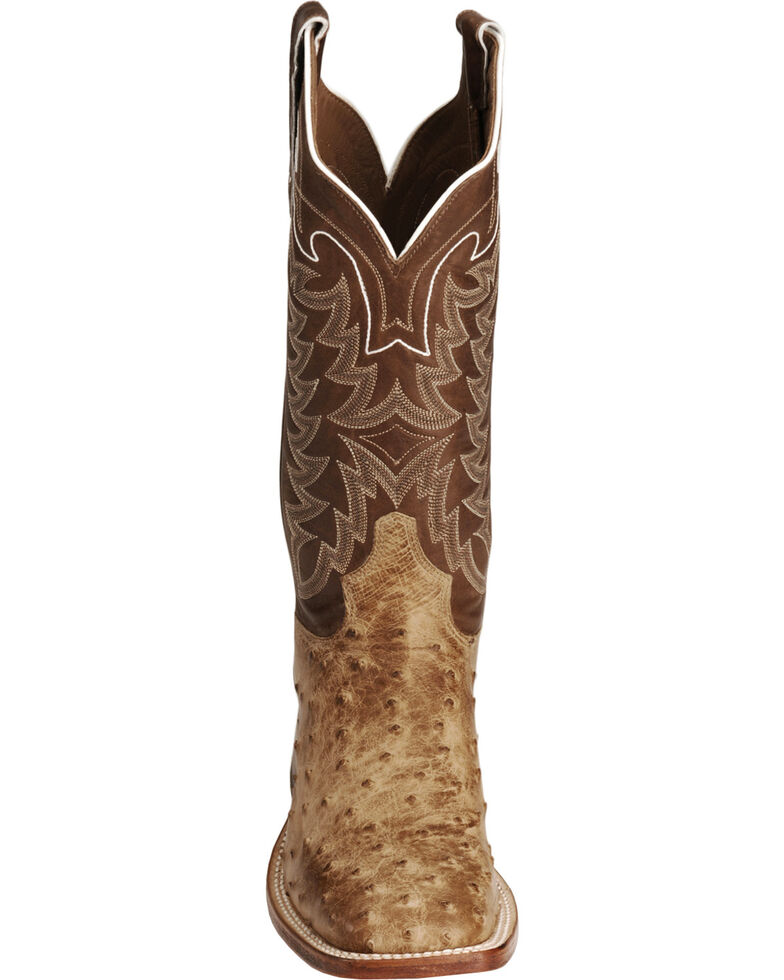 tony lama full quill ostrich boots square toe