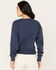 Image #4 - Wrangler Retro Boot Barn Exclusive Women's Logo Graphic Sweatshirt, Navy, hi-res