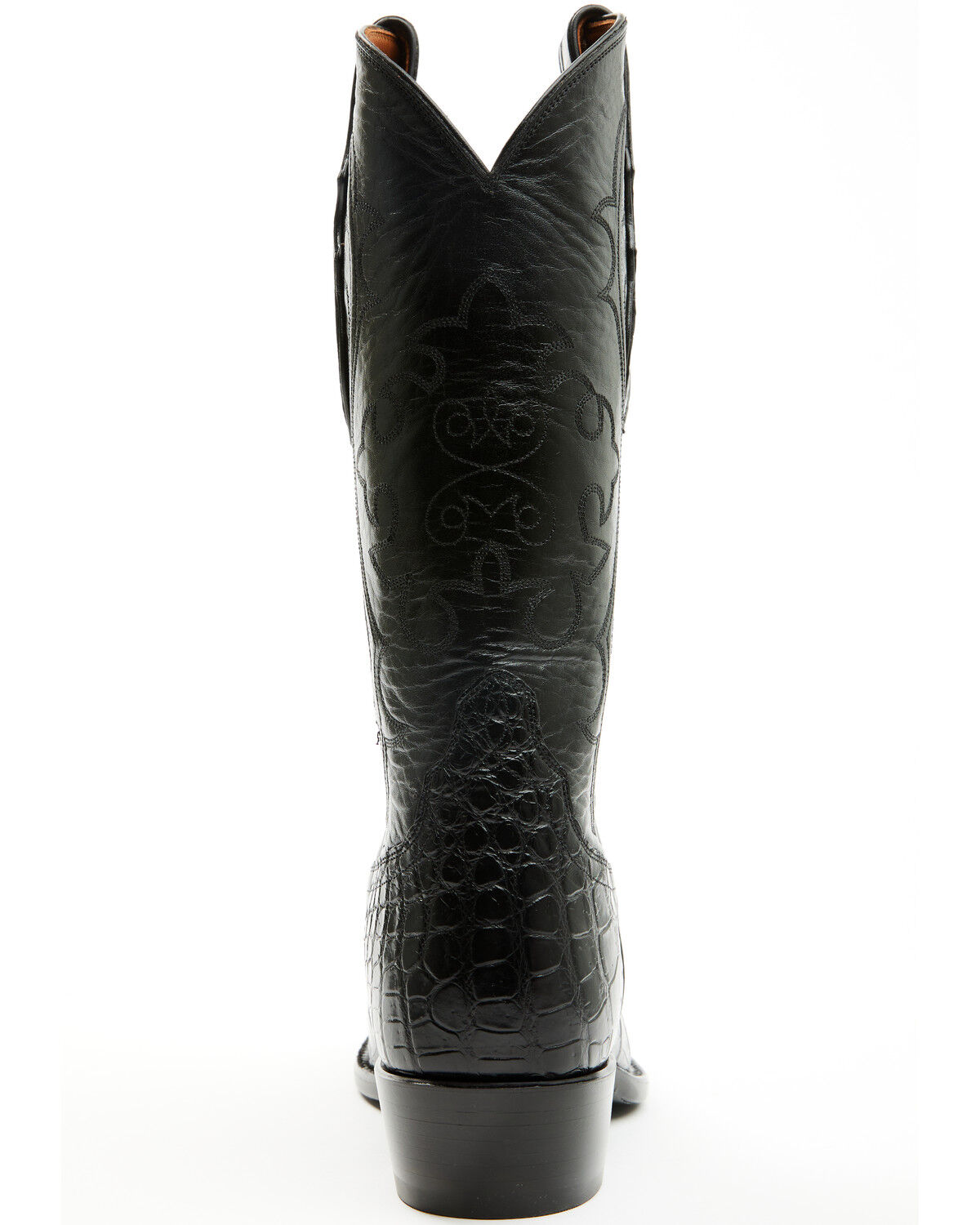 Image #5 - Tony Lama Men's Nile Lightwood Exotic Caiman Western Boots - Square Toe, Black, hi-res