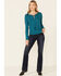 Idyllwind Women's Don't Mesh With Me Henley Top , Blue, hi-res