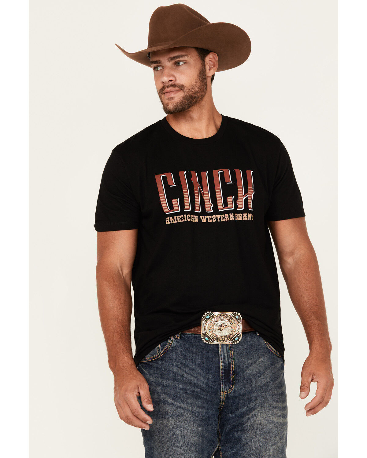 Image #1 - Cinch Men's Boot Barn Exclusive Logo Short Sleeve Graphic T-Shirt, Black, hi-res