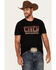 Image #1 - Cinch Men's Boot Barn Exclusive Logo Short Sleeve Graphic T-Shirt, Black, hi-res