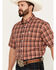Image #2 - Cinch Men's Plaid Print Short Sleeve Button Down Western Shirt, , hi-res