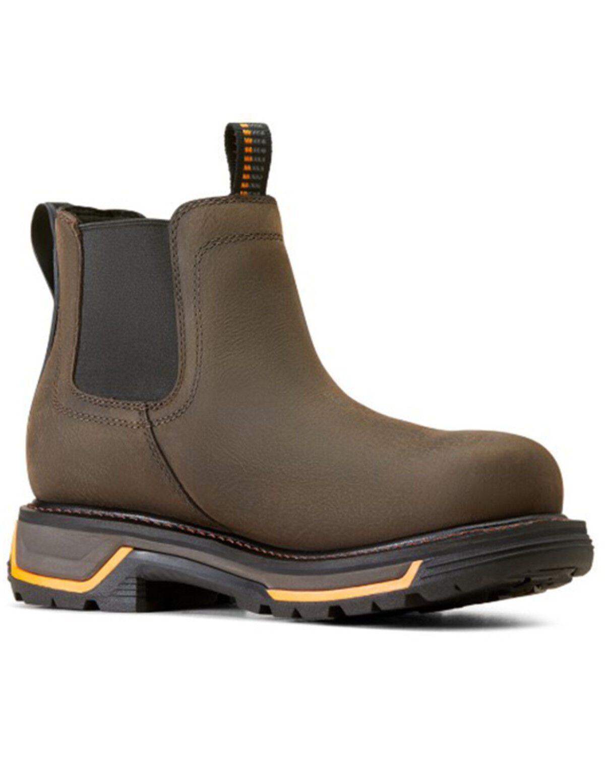 Image #1 - Ariat Men's Big Rig Waterproof Chelsea Work Boots - Soft Toe, Brown, hi-res