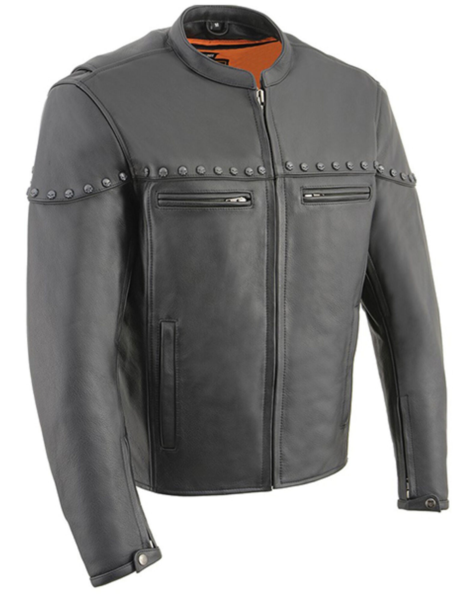 Product Name Milwaukee Leather Men's The Skelly Racer Leather
