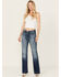 Image #3 - 7 For All Mankind Women's Dark Wash Mid Rise Tailorless Dojo Trouser Jeans, Dark Wash, hi-res