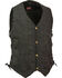 Image #1 - Milwaukee Leather Men's 10 Pocket Side Lace Denim Vest, Black, hi-res