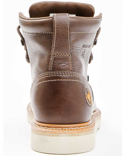 Image #5 - Hawx Men's  USA Wedge Work Boots - Steel Toe, Brown, hi-res