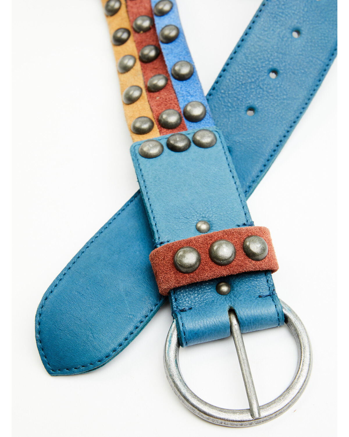 Image #2 - Free People Women's Tres Amore Studded Waist Belt, Blue, hi-res