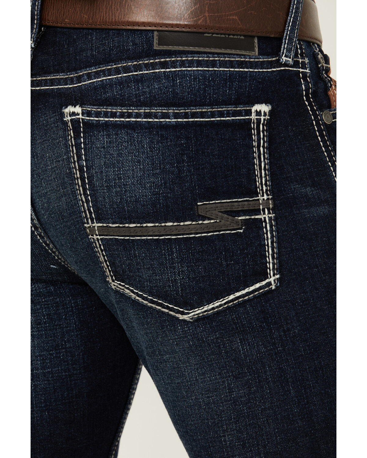 Image #4 - Ariat Men's M8 Dark Wash Nightingale Antelope Modern Slim Stretch Denim Jeans, Dark Wash, hi-res