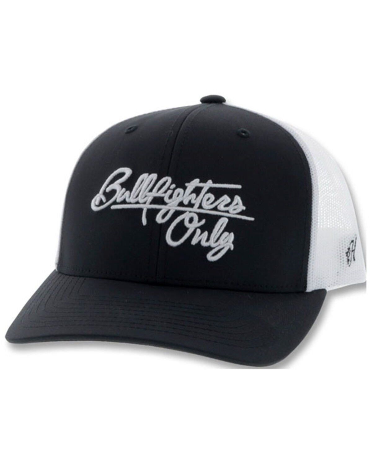 Hooey Men's Bull Fighters Only Embroidered Trucker Cap, Black, hi-res