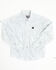 Image #1 - Cinch Toddler Boys' Paisley Print Long Sleeve Button-Down Western Shirt, White, hi-res