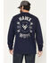 Image #1 - Hawx Men's FR Built Tough Long Sleeve Graphic Work T-Shirt, Dark Blue, hi-res