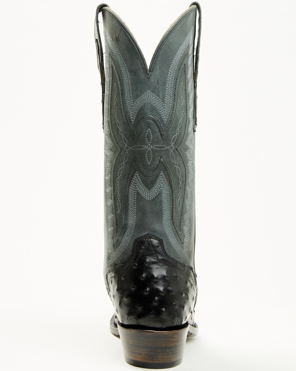 Image #5 - El Dorado Women's Camille Exotic Ostrich Tall Western Boots - Snip Toe, Black, hi-res