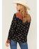 Image #4 - Cruel Girl Women's Conversation Print Long Sleeve Snap Western Shirt, Black, hi-res