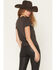 Image #4 - Idyllwind Women's Smoke Show Rhinestone Short Sleeve Baby Tee, Black, hi-res