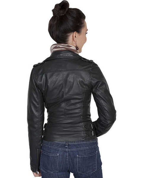 Scully Leatherwear Motorcycle Lamb Jacket , Black, hi-res