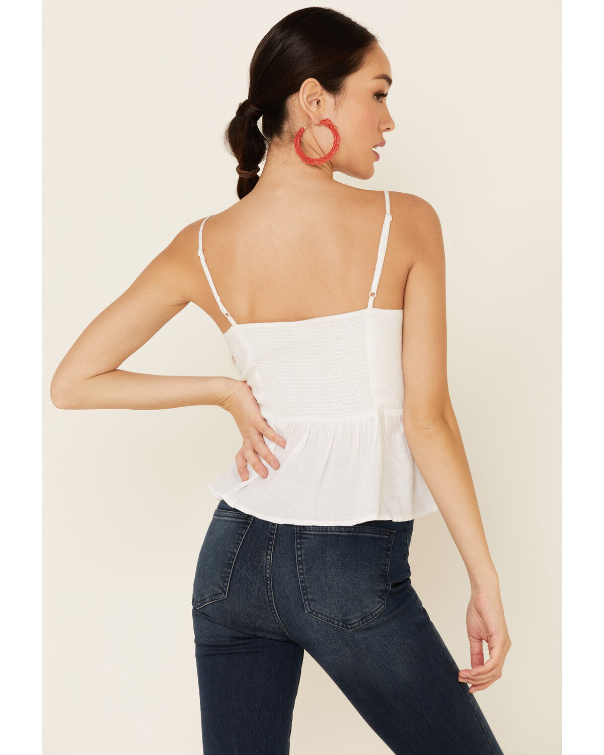 Image #4 - Patrons of Peace Women's Margo Floral Embroidered Cami Top, White, hi-res