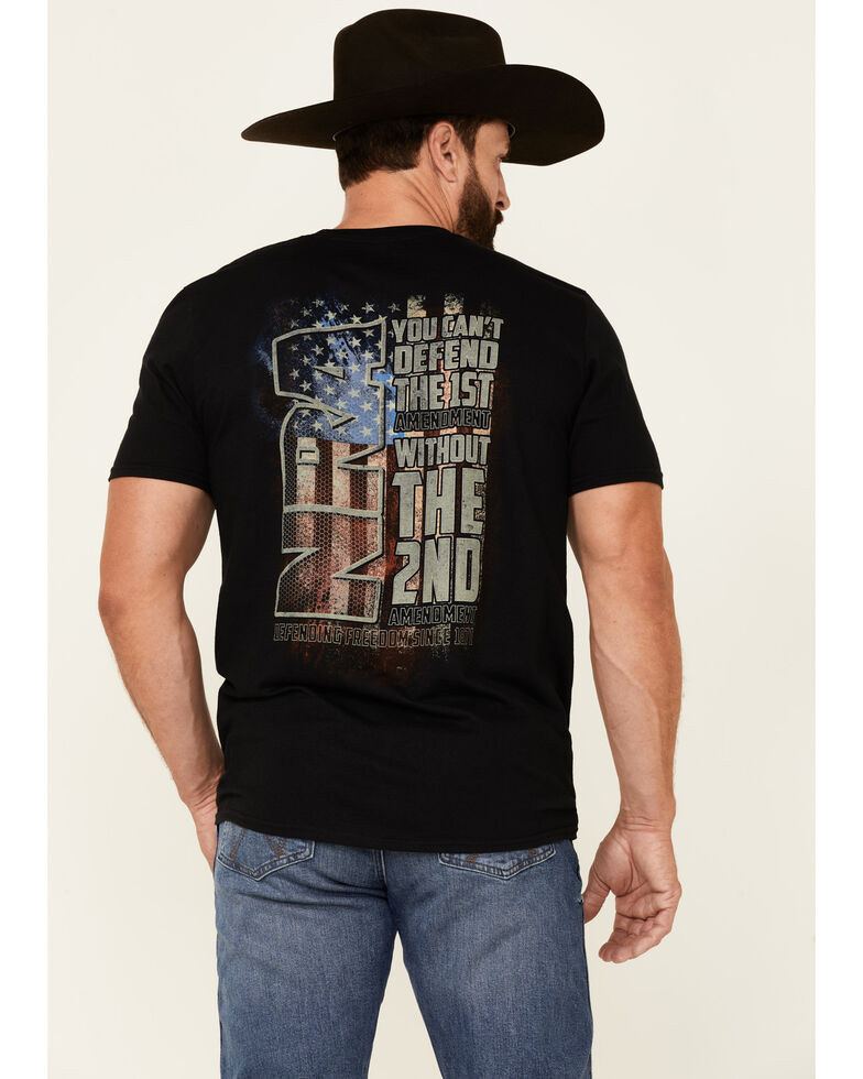 NRA Men's Defend 2nd Amendment Back Graphic Short Sleeve T-Shirt , Black, hi-res