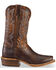 Justin Men's Bent Rail Men's Navigator Western Boots - Square Toe, Brown, hi-res